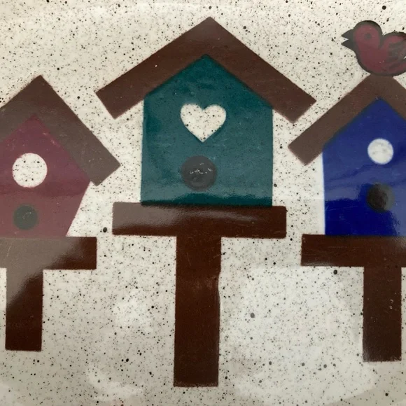 Gibson Designs 14" X 10" Oval Platter In The Birdhouse Pattern. - Picture 2 of 4